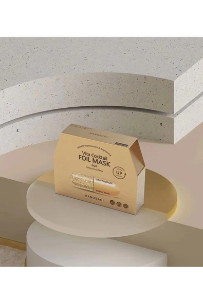 Banobagi Vita Cocktail Foil Mask Age (Güçlü bariyer ve Kırışıklık karşıtı pamuk maske) - 4