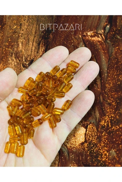 10x5 Mm Cam Takı Boncuğu - Tesbih Boncuğu - Dekor Boncuğu - ( 50 Adet ) - 2