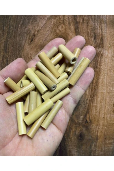 Bambu Boru Boncuk ( Boy 30mm - 30 adet ) - 1