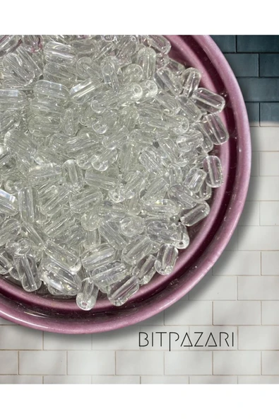 10x5 Mm Cam Takı Boncuğu - Tesbih Boncuğu - Dekor Boncuğu - ( 50 Adet )