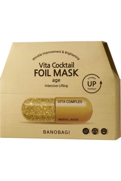 Banobagi Vita Cocktail Foil Mask Age (Güçlü bariyer ve Kırışıklık karşıtı pamuk maske) - 3