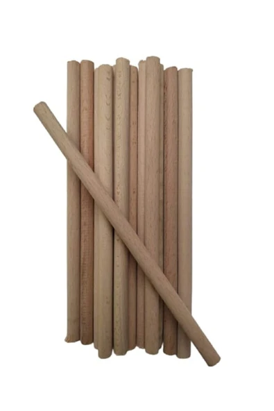 20 Cm Ham Işlenmemiş Ahşap Çubuk - (10 Adet )