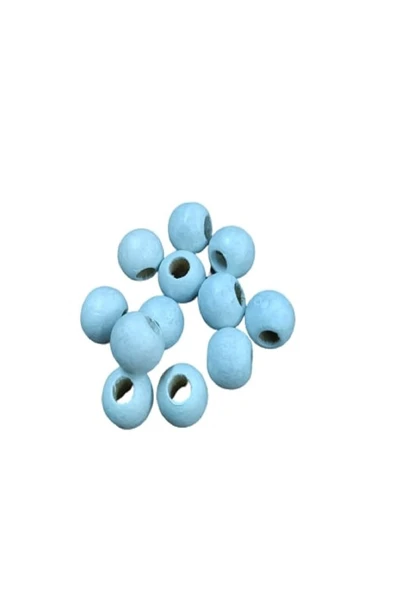 6 Mm Beyaz Renk Ahşap Boncuk - 80 gram ( Ort. 700 Adet )