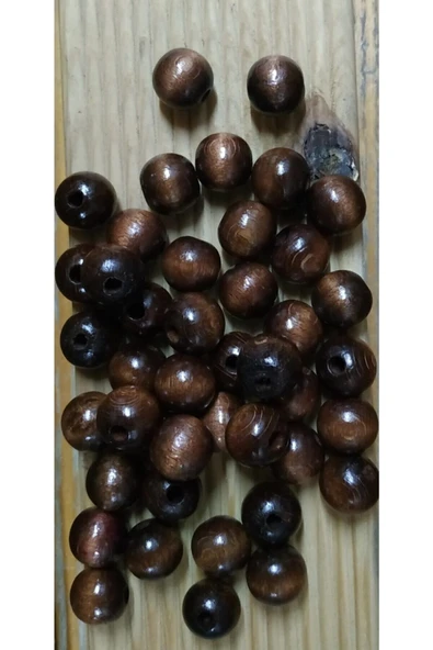 Ahşap Boncuk 16 Mm 100 Gr - Kahve