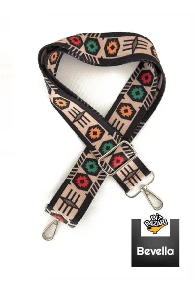 Polyester Kolon Ayarlanabilir Çanta Sapı - Telefon Askısı (120 CM) / Otantik 2 Desen