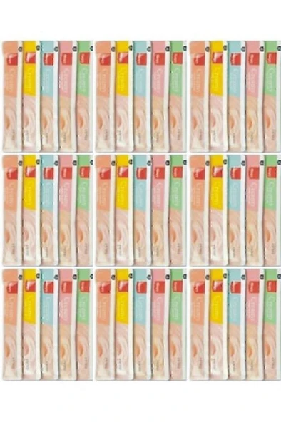 Wanpy Creamy Cat Treat Karışık Krema Sıvı Kedi Ödül Maması 45 Adet X 14 Gram