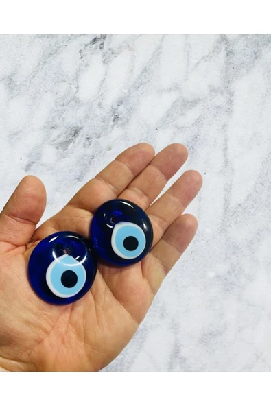 6 Adet 4 Cm Nazar Boncuğu - Ağaç Süsleme - Dekor Boncuk