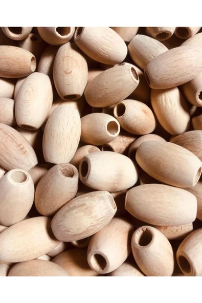 30mm Oval Ham Makrome Boncuğu - Dekor Boncuğu - 10 Adet