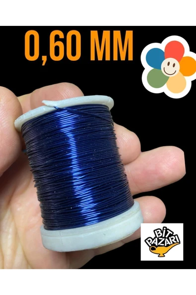 Bakır Çiçek teli 0,60 mm - Takı teli - Hobi Teli - 1 Makara