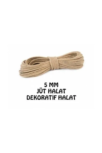 Jüt Halat 5 Mm Dekoratif Jüt Halat 50 Mt. - 2