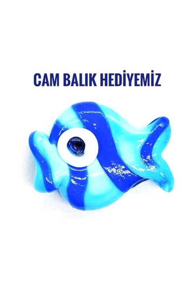 10 Adet Açık Mavi Gök Mavisi Cam Boncuk Bodrum Camı Hobi Aksesuarı Bodrum Işi Takı Ürünü Özel Renk - 3