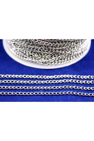 0.60 Mm Free Nikel Sac Kıvrık Zincir 10 Metre - Resim 2