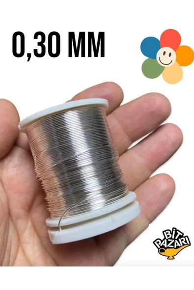 Filografi - Bakır Çiçek Teli 0,30 Mm - Takı Teli - Hobi Teli - 1 Makara