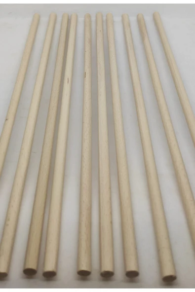 Makrome Çubuğu Ham 40 Cm Uzunluk-10 Mm Kalınlık (1 Paket 10 Adet)
