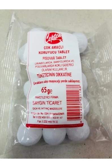 Çok Amaçlı Pisuvar Tablet Naftalin