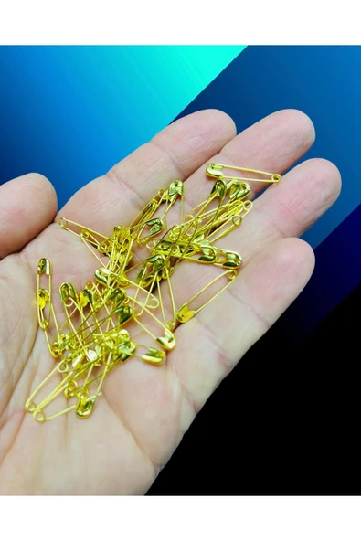 Küçük Boy GOLD Çengelli Iğne - Eşarp iğnesi - Şal iğnesi - 50 Adet -