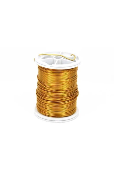 Bakır Çiçek Teli, Sarı Renk Kalınlık : 0.60 Mm - 2