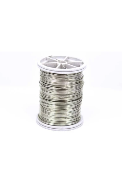 Bakır Çiçek Teli Gümüş Renk Kalınlık  0.30 mm