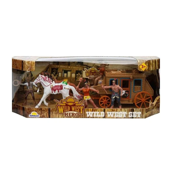 77116 Sunman, At Arabalı Kovboy Oyun Seti - 7