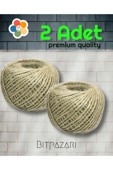 2 Adet Premium Kalite JUT İPLİK - ( Toplam 200 metre )