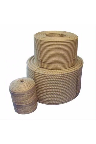 5 mm 10 metre Jüt Halat Ip Dekoratif Hasir Ip Kendir