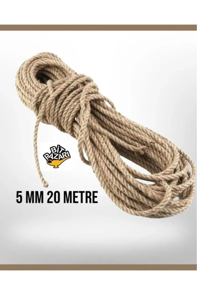 5 mm 20 metre Jut Halat