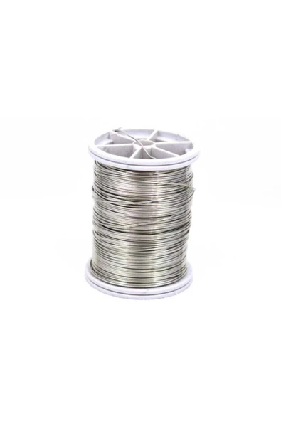 Bakır Çiçek Teli Gümüş Renk Kalınlık  0.30 mm - 2