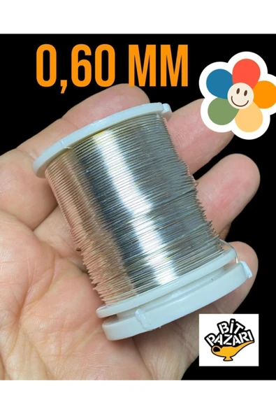 Bakır Çiçek teli 0,60 mm - Takı teli - Hobi Teli - 1 Makara