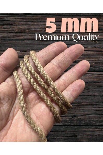 5 Mm 20 Metre Jüt Halat Ip - Kendir Ip - Hasır Ip