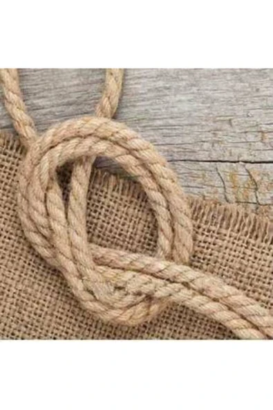 6 Mm 40 Metre Jüt Halat Ip Dekoratif Hasır Ip Kendir - 4