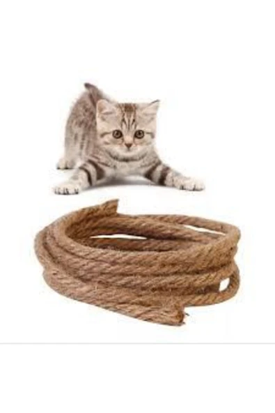 Kedi Tırmalama Ipi Jut Halat 6 Mm 30 Metre