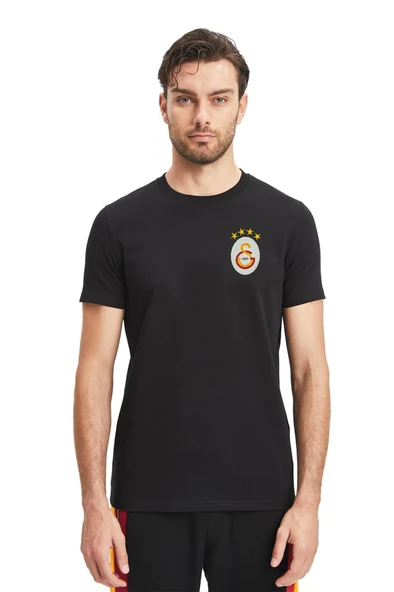 Galatasaray Orijinal Lisanslı Siyah Basic T-Shirt + Şal Kaşkol Set Hediyelik Ahşap Kutulu - Resim 6