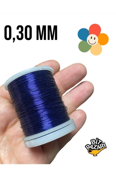 Bakır Çiçek teli 0,30 mm - Takı teli - Hobi Teli - 1 Makara - ( Ort 50 Metre )
