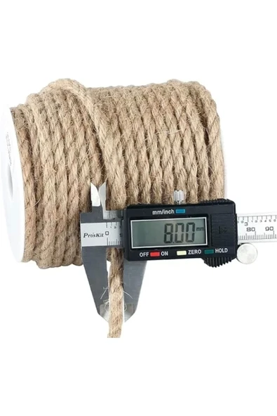 Jüt Halat 8 Mm 20 Mt Hasır Ip Urgan Ipi Dekoratif Ip - 3