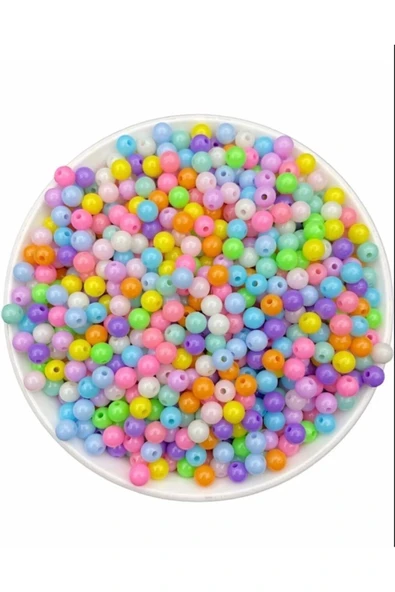 25gr 6mm pastel tonlarda olta boncuğu , Balıkçı boncuğu