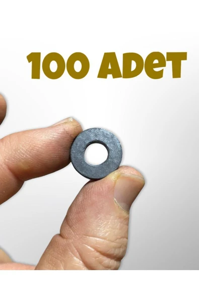 100 Adet Delikli Magnet & Maket & Hobi Işleri Için Mıknatıs - ( 17mm X 3mm )