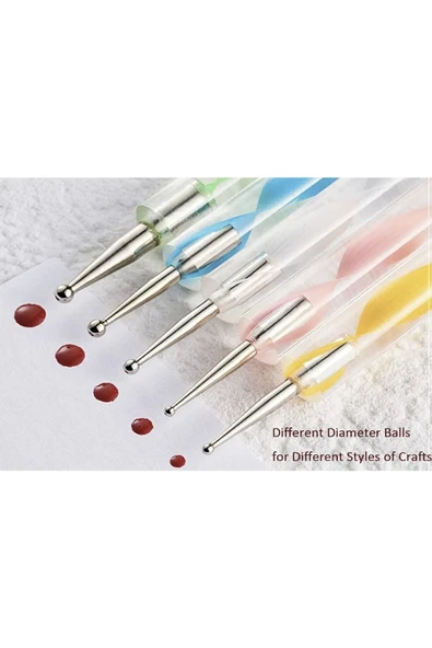 5 Adet Mandala Boyama , Point noktalama , Maket boyama , Tırnak süsleme , Akrilik Dot Set - 4