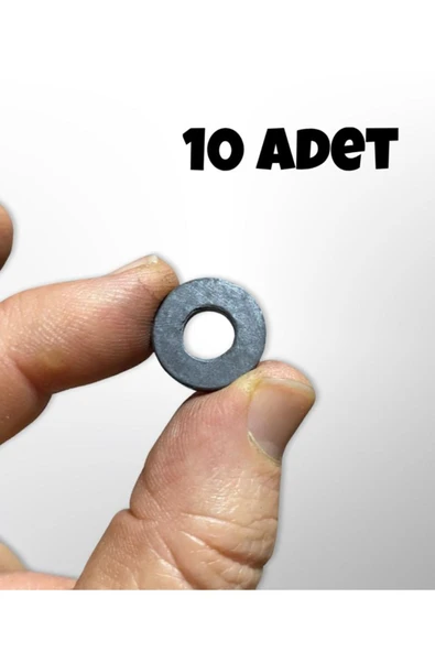 10 Adet Delikli Magnet & Maket & Hobi Işleri Için Mıknatıs - ( 17mm X 3mm )