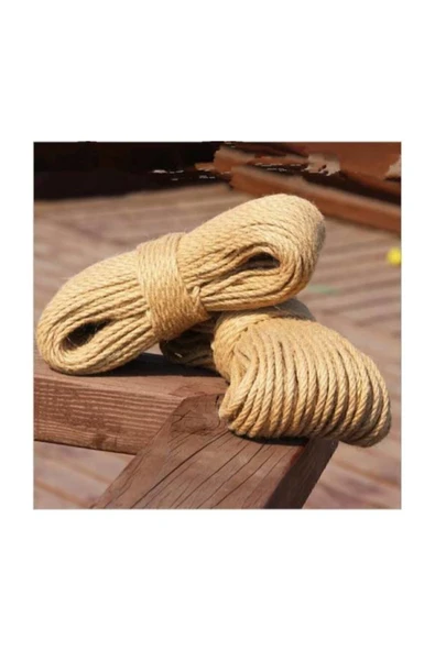 3 Mm 10 Metre Jüt Halat Ip Dekoratif Hasır Ip Kendir Halat