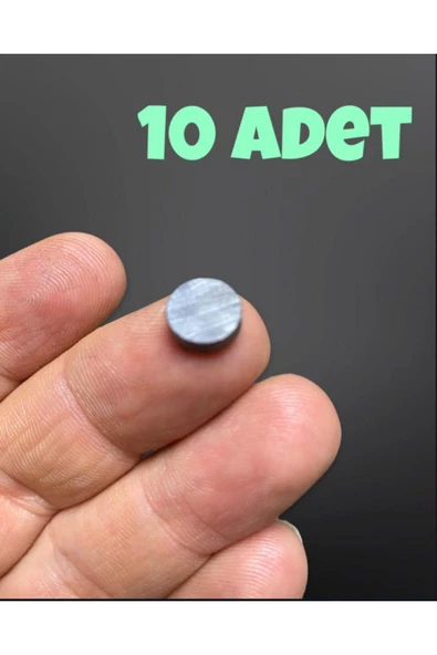 10 adet Magnet & Maket & Hobi işleri Için Mıknatıs - ( 10mm X 2mm - 1cm çap 2mm kalınlık )