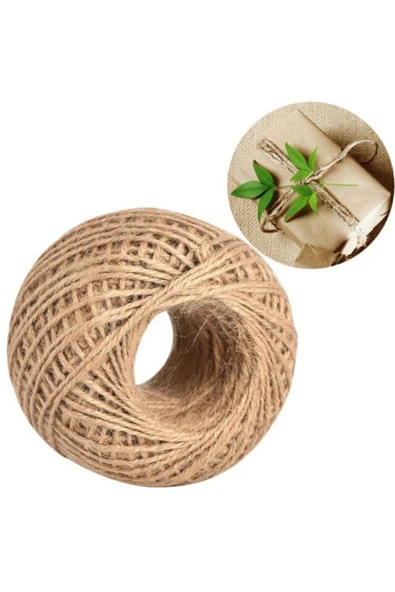 Natural Jüt Ip - Kendir Ip - Hasır Ip - Süsleme Ve Hobi Ipi - 5 Adet