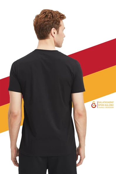 Galatasaray Orijinal Lisanslı Siyah Basic T-Shirt Gs Siyah Basic Hediyelik Ahşap Kutulu - 3