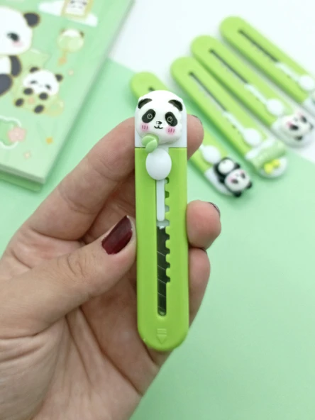 Mini Şekilli Falçata Maket Bıçağı - Tatlı Panda - 2
