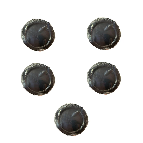 Omeyva Davet Parti Sunum Doğum Günü Siyah Renkli Sert Plastik Mika Tabak - 22 Cm. -6 Adetlik 5 Paket - Resim 2