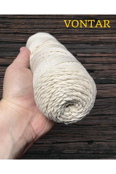 2mm Ekru Makrome ipi Paketleme Ipi, Tütün Ipi - Çuval Ağzı Bağlama, Ambalaj Ipliği - 2