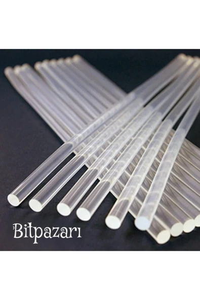 10 Adet Ince Silikon - Çap 7mm - Uzunluk 30cm