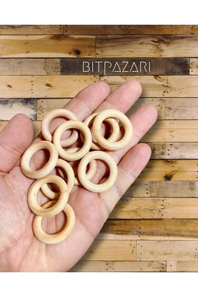 Ahşap Perde Halkası ( 3 Cm - 10 Adet ) - 2