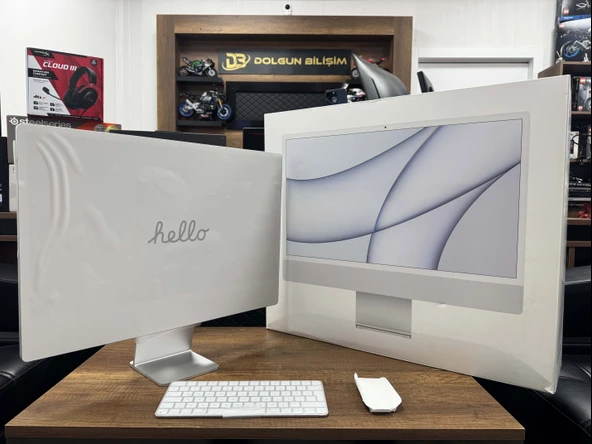 Apple iMac M1 Çip 8GB RAM 256GB SSD macOS 24" 4.5K Retina All In One MGTF3TU/A Gümüş (AÇIK KUTU SIFIR)