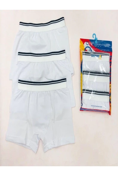 %95 Pamuk 3'Lü Erkek Çocuk Boxer