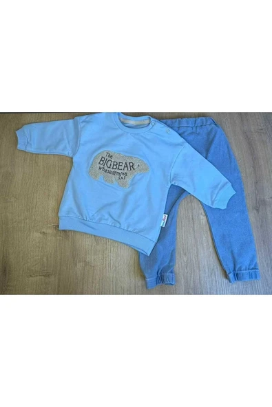 2'Li? Bebek Çocuk Kot Pantalonlu 2 I?Pli?K Takim - Resim 2